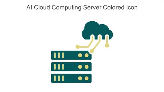 AI Cloud Computing Server Colored Icon In Powerpoint Pptx Png And Editable Eps Format