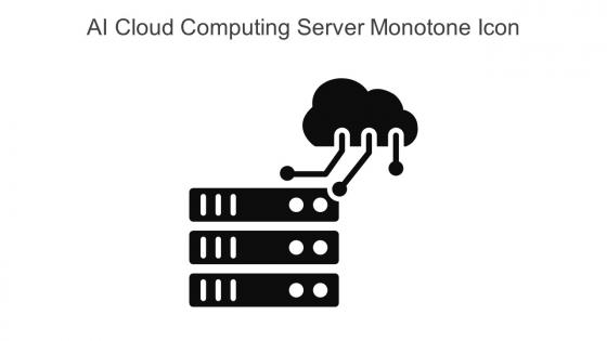 AI Cloud Computing Server Monotone Icon In Powerpoint Pptx Png And Editable Eps Format
