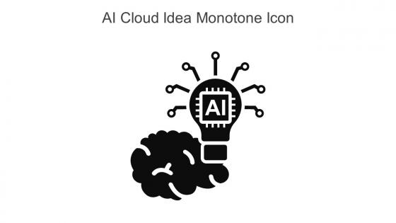 AI Cloud Idea Monotone Icon In Powerpoint Pptx Png And Editable Eps Format
