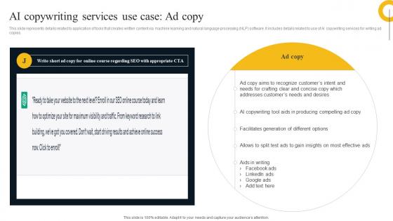 AI Copywriting Services Use Case Ad Copy AI Text To Image Generator Platform AI SS V