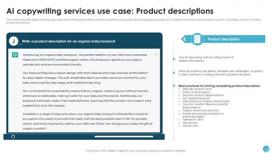 AI Copywriting Services Use Case Product AI Text To Speech Generator Platform AI SS V