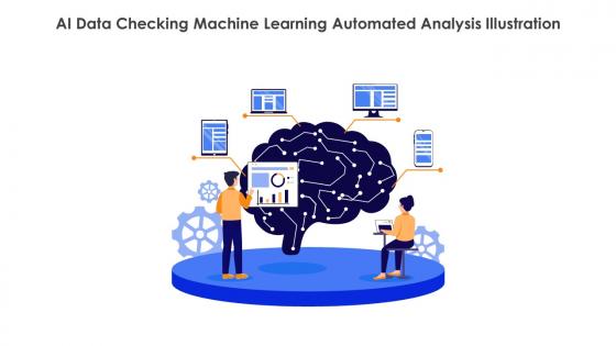 AI Data Checking Machine Learning Automated Analysis Illustration