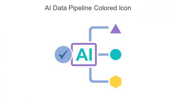 AI Data Pipeline Colored Icon In Powerpoint Pptx Png And Editable Eps Format