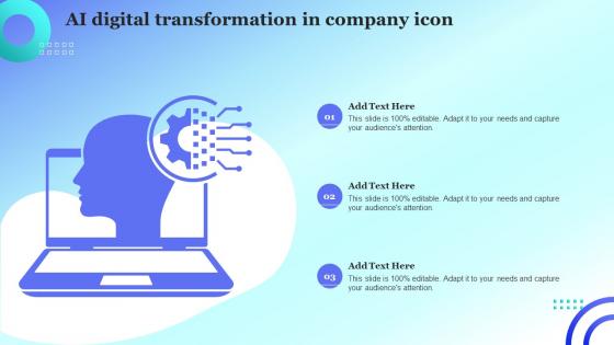 AI Digital Transformation In Company Icon