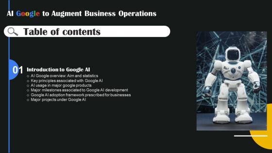 AI Google To Augment Business Operations Table Of Contents AI SS V