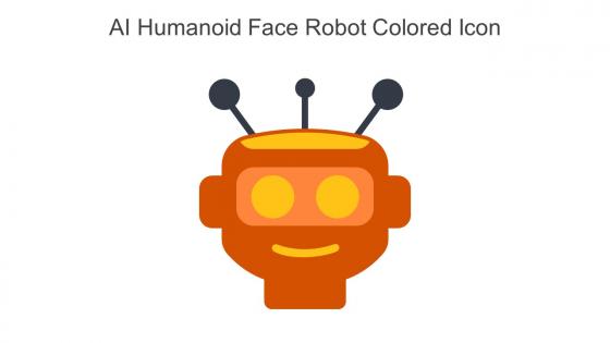 AI Humanoid Face Robot Colored Icon In Powerpoint Pptx Png And Editable Eps Format