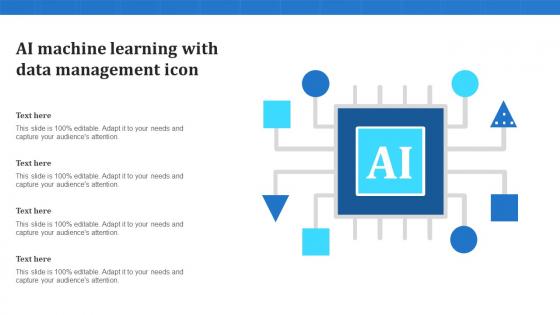 AI Machine Learning With Data Management Icon