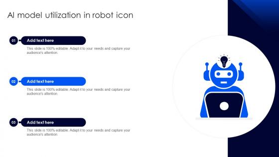 AI Model Utilization In Robot Icon