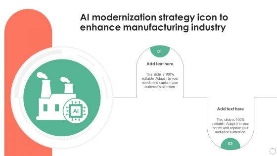 AI Modernization Strategy Icon To Enhance Manufacturing Industry