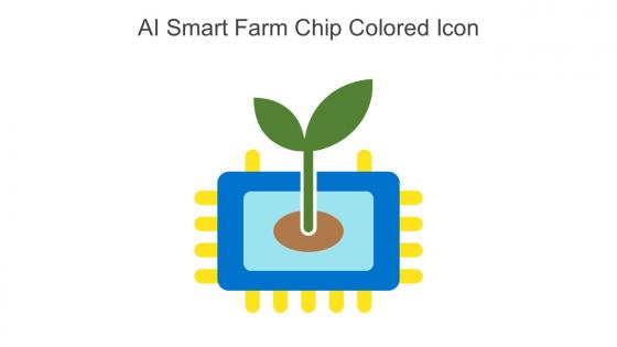 AI Smart Farm Chip Colored Icon In Powerpoint Pptx Png And Editable Eps Format