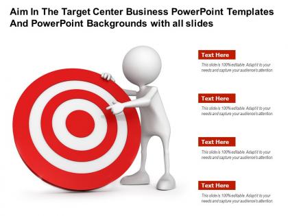Aim in the target center business powerpoint templates with all slides ppt powerpoint