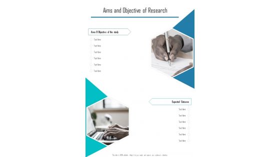 Aims And Objective Of Research One Pager Sample Example Document