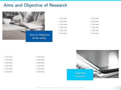 Aims and objective of research outcome ppt powerpoint presentation file design templates