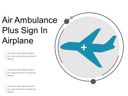 Air ambulance plus sign in airplane