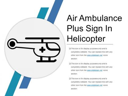 Air ambulance plus sign in helicopter
