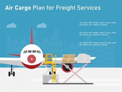 Air cargo plan for freight services
