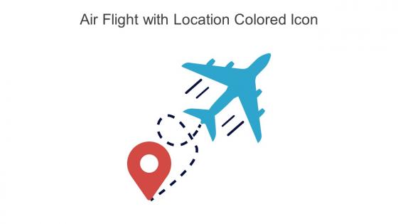 Air Flight With Location Colored Icon In Powerpoint Pptx Png And Editable Eps Format