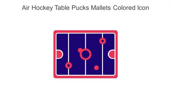 Air Hockey Table Pucks Mallets Colored Icon In Powerpoint Pptx Png And Editable Eps Format