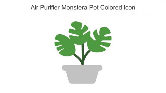 Air Purifier Monstera Pot Colored Icon In Powerpoint Pptx Png And Editable Eps Format