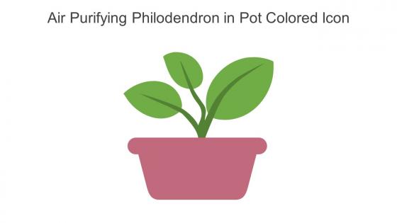 Air Purifying Philodendron In Pot Colored Icon In Powerpoint Pptx Png And Editable Eps Format