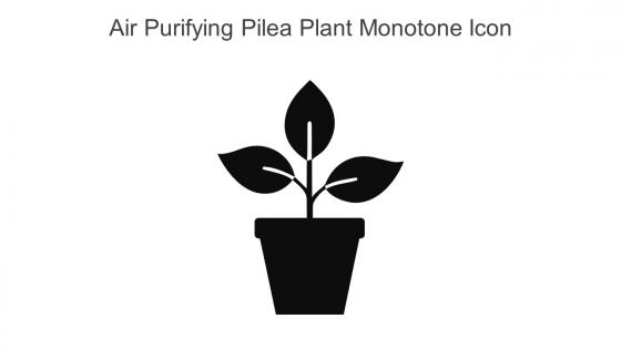 Air Purifying Pilea Plant Monotone Icon In Powerpoint Pptx Png And Editable Eps Format