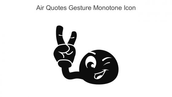Air Quotes Gesture Monotone Icon In Powerpoint Pptx Png And Editable Eps Format