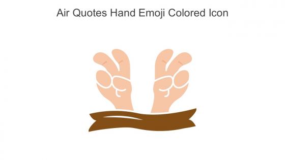 Air Quotes Hand Emoji Colored Icon In Powerpoint Pptx Png And Editable Eps Format