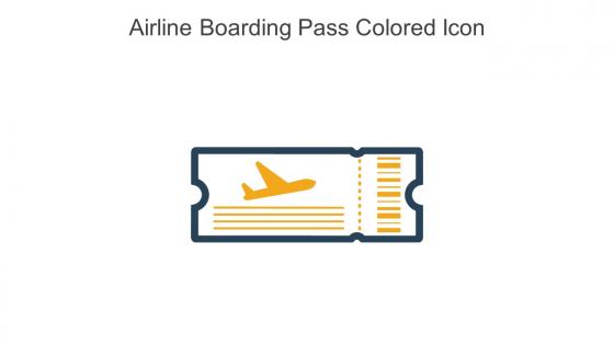 Airline Boarding Pass Colored Icon In Powerpoint Pptx Png And Editable Eps Format