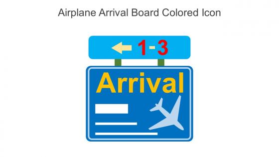 Airplane Arrival Board Colored Icon In Powerpoint Pptx Png And Editable Eps Format