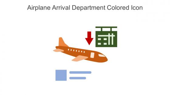 Airplane Arrival Department Colored Icon In Powerpoint Pptx Png And Editable Eps Format
