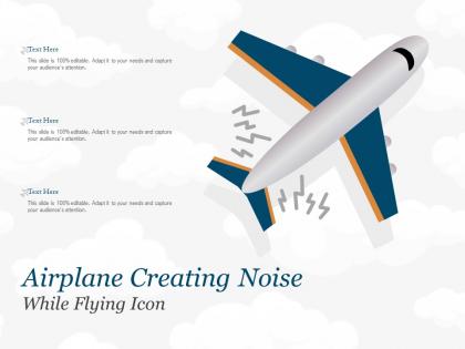 Airplane creating noise while flying icon