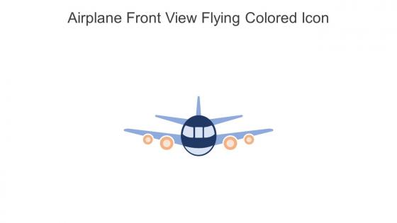 Airplane Front View Flying Colored Icon In Powerpoint Pptx Png And Editable Eps Format