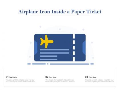 Airplane icon inside a paper ticket