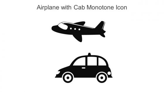 Airplane With Cab Monotone Icon In Powerpoint Pptx Png And Editable Eps Format