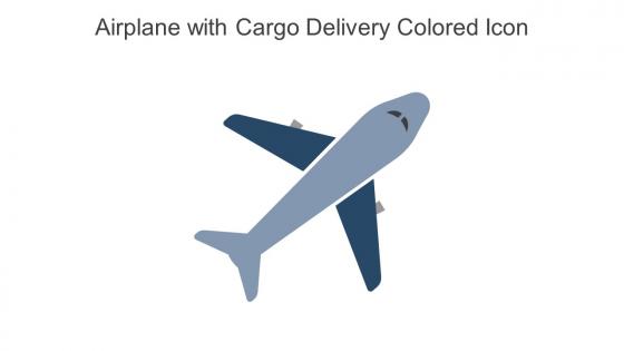Airplane With Cargo Delivery Colored Icon In Powerpoint Pptx Png And Editable Eps Format
