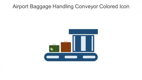 Airport Baggage Handling Conveyor Colored Icon In Powerpoint Pptx Png And Editable Eps Format