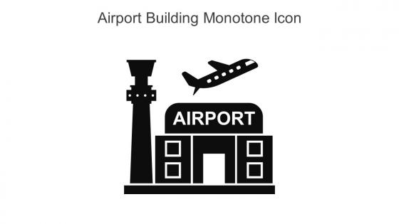 Airport Building Monotone Icon In Powerpoint Pptx Png And Editable Eps Format
