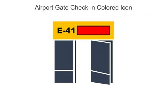 Airport Gate Check In Colored Icon In Powerpoint Pptx Png And Editable Eps Format