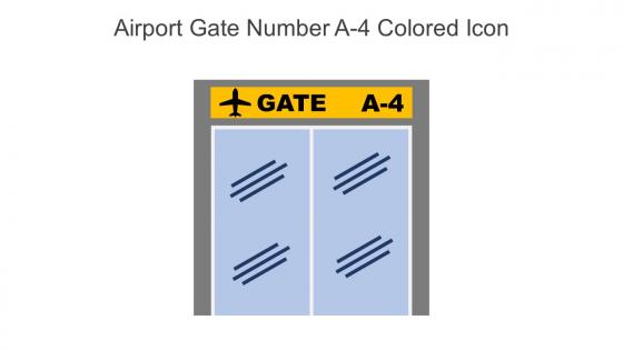 Airport Gate Number A 4 Colored Icon In Powerpoint Pptx Png And Editable Eps Format
