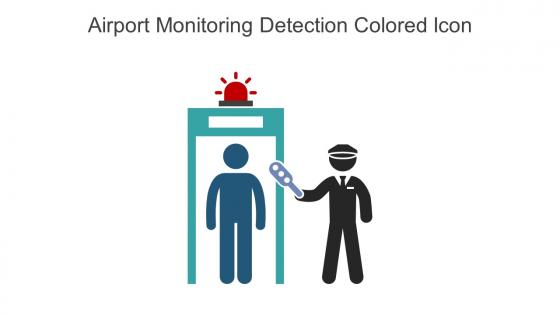 Airport Monitoring Detection Colored Icon In Powerpoint Pptx Png And Editable Eps Format