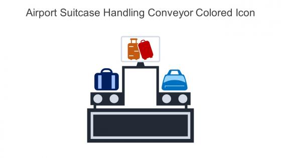 Airport Suitcase Handling Conveyor Colored Icon In Powerpoint Pptx Png And Editable Eps Format