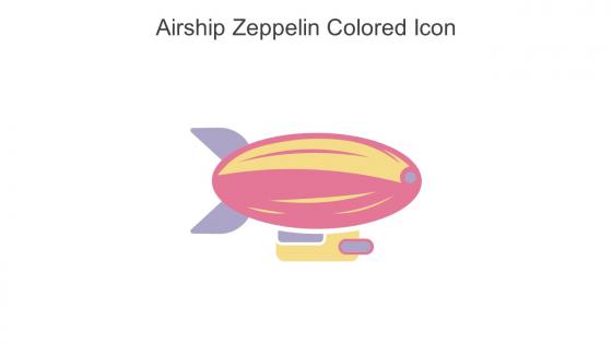 Airship Zeppelin Colored Icon In Powerpoint Pptx Png And Editable Eps Format