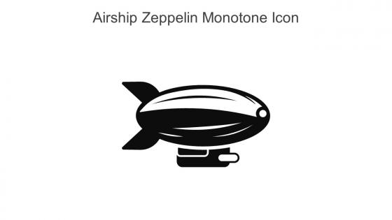Airship Zeppelin Monotone Icon In Powerpoint Pptx Png And Editable Eps Format