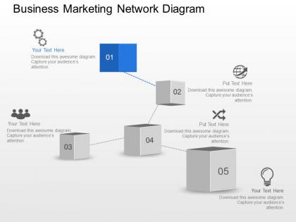 Aj business marketing network diagram powerpoint template slide