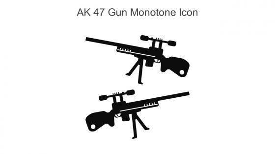 Ak 47 Gun Monotone Icon In Powerpoint Pptx Png And Editable Eps Format