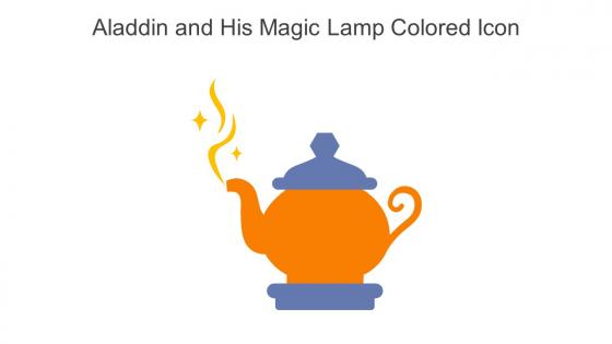Aladdin And His Magic Lamp Colored Icon In Powerpoint Pptx Png And Editable Eps Format
