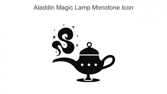 Aladdin Magic Lamp Monotone Icon In Powerpoint Pptx Png And Editable Eps Format