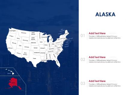 Alaska map powerpoint presentation ppt template