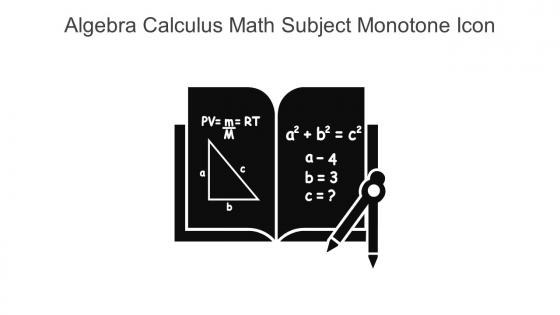 Algebra Calculus Math Subject Monotone Icon In Powerpoint Pptx Png And Editable Eps Format