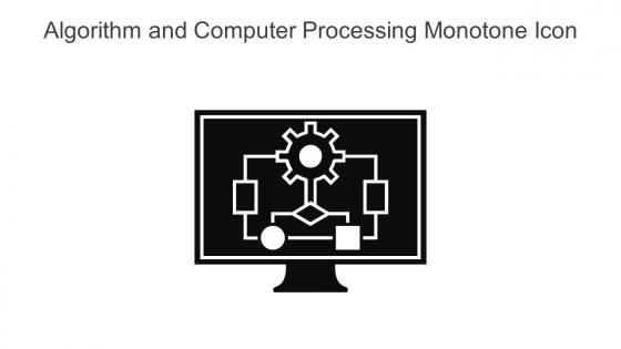 Algorithm And Computer Processing Monotone Icon In Powerpoint Pptx Png And Editable Eps Format